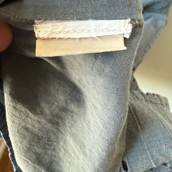 PRANA Ladyland Mini Dress Eyelet Pockets Chalkboard Comfy Organic Cotton M - Picture 5 of 6